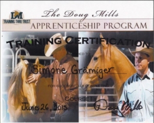 Angebot: Certificate Doug Mills Horsemanship Course 1